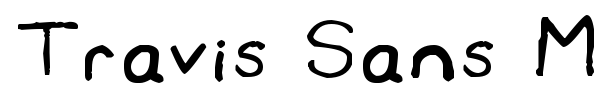 Travis Sans MS font preview